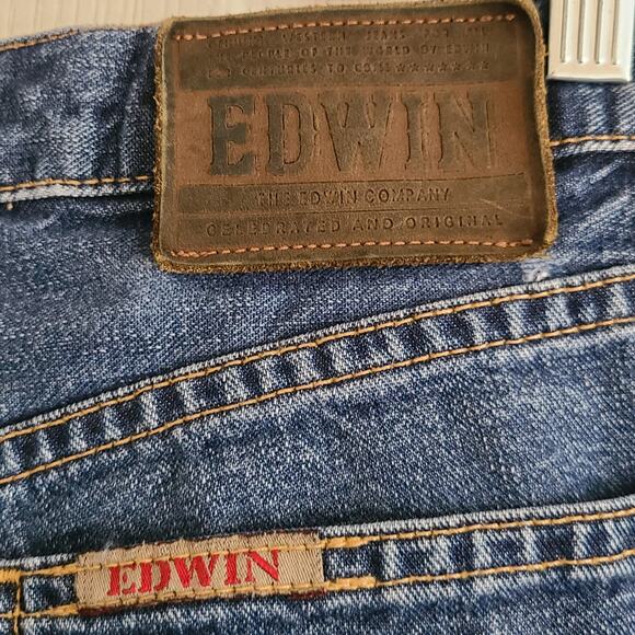 EDWIN JEANS Wide Leg Crop 100% Cotton Jeans‎ ED-866 5415 Women’s 30* - Picture 8 of 11